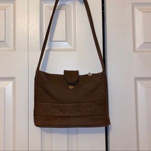 Brown strap purse